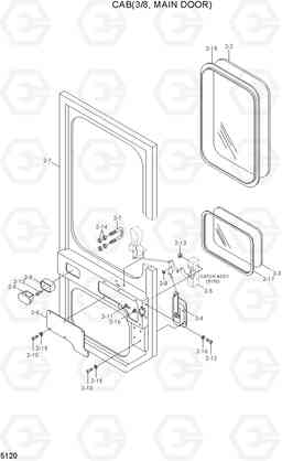 5120 CAB(3/8, MAIN DOOR) HL780-3A, Hyundai