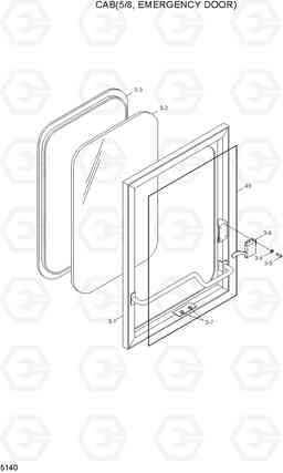5140 CAB(5/8, EMERGENCY DOOR) HL780-3A, Hyundai