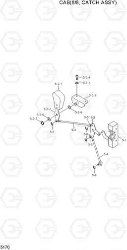 5170 CAB(8/8, CATCH ASSY) HL780-3A, Hyundai