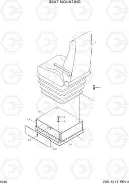 5190 SEAT MOUNTING HL780-3A, Hyundai