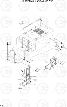 5250 LADDER & HANDRAIL GROUP HL780-3A, Hyundai