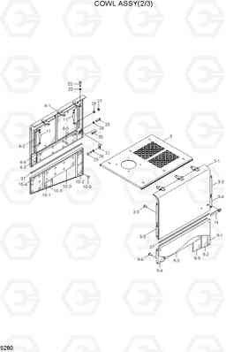 5280 COWL ASSY(2/3) HL780-3A, Hyundai