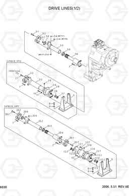 6030 DRIVE LINES(1/2) HL780-3A, Hyundai