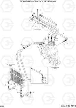 6060 TRANSMISSION COOLING PIPING HL780-3A, Hyundai