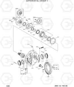 6080 DIFFERENTIAL GROUP 1 HL780-3A, Hyundai