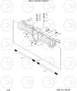 6100 AXLE CASING GROUP HL780-3A, Hyundai