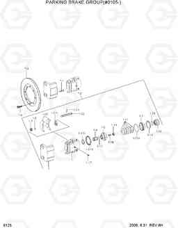 6125 PARKING BRAKE GROUP(#0105-) HL780-3A, Hyundai