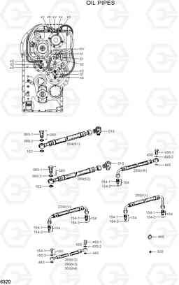 6320 OIL PIPES HL780-3A, Hyundai