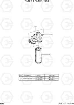 6340 FILTER & FILTER HEAD HL780-3A, Hyundai