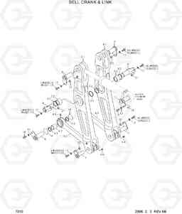 7010 BELL CRANK & LINK HL780-3A, Hyundai