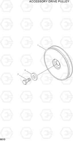 9010 ACCESSORY DRIVE PULLEY HL780-3A, Hyundai