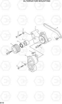 9110 ALTERNATOR MOUNTING HL780-3A, Hyundai