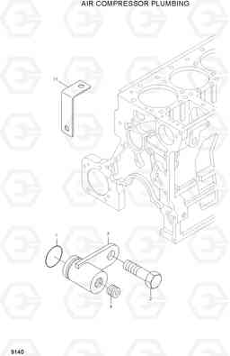 9140 AIR COMPRESSOR PLUMBING HL780-3A, Hyundai