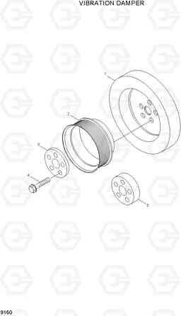 9150 VIBRATION DAMPER HL780-3A, Hyundai