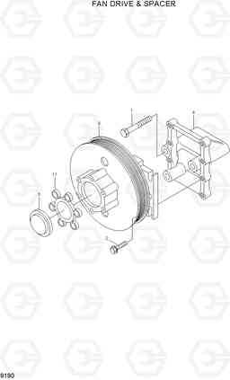 9190 FAN DRIVE & SPACER HL780-3A, Hyundai