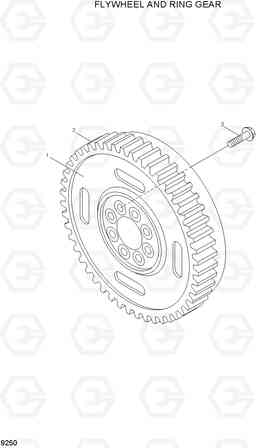 9250 FLYWHEEL AND RING GEAR HL780-3A, Hyundai