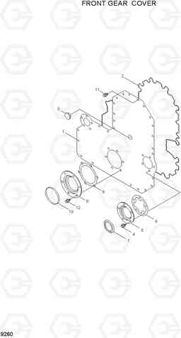 9260 FRONT GEAR COVER HL780-3A, Hyundai