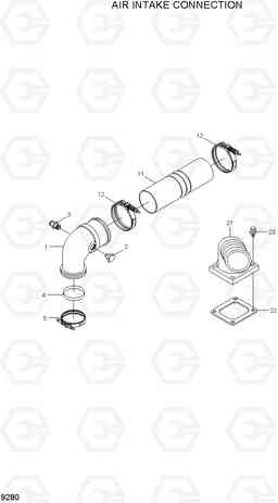 9280 AIR INTAKE CONNECTION HL780-3A, Hyundai