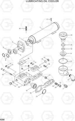 9290 LUBRICATING OIL COOLER HL780-3A, Hyundai