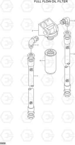 9300 FULL FLOW OIL FILTER HL780-3A, Hyundai