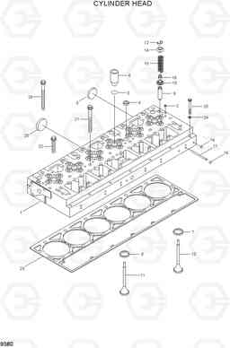 9380 CYLINDER HEAD HL780-3A, Hyundai
