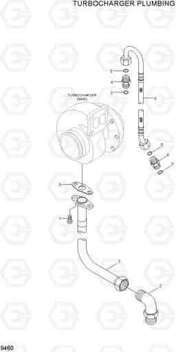 9460 TURBOCHARGER PLUMBING HL780-3A, Hyundai