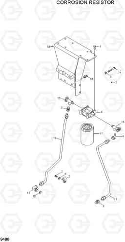 9480 CORROSION RESISTOR HL780-3A, Hyundai