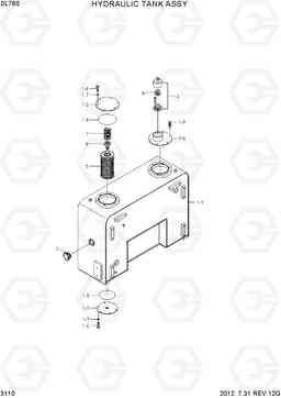 3110 HYDRAULIC TANK ASSY SL760, Hyundai