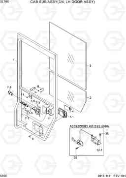 5100 CAB SUB ASSY(3/4, LH DOOR ASSY) SL760, Hyundai