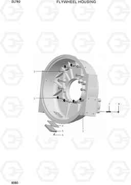 9080 FLYWHEEL HOUSING SL760, Hyundai