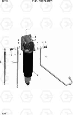 9305 FUEL PREFILTER SL760, Hyundai