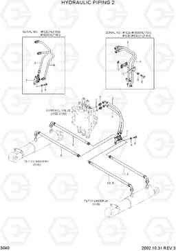 3040 HYDRAULIC PIPING 2 HLF15/18II, Hyundai