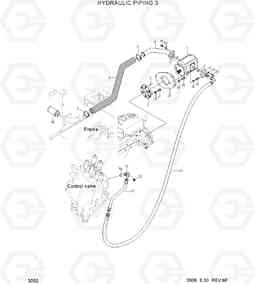 3050 HYDRAULIC PIPING 3 HLF15/18II, Hyundai