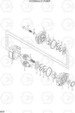 3070 HYDRAULIC PUMP HLF15/18II, Hyundai