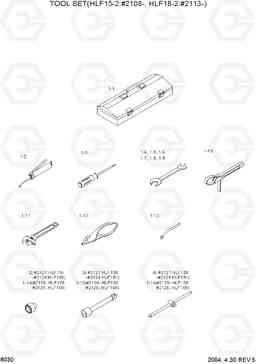 8030 TOOL SET(HLF15-2:#2108-,HLF18-2:#2113-) HLF15/18II, Hyundai