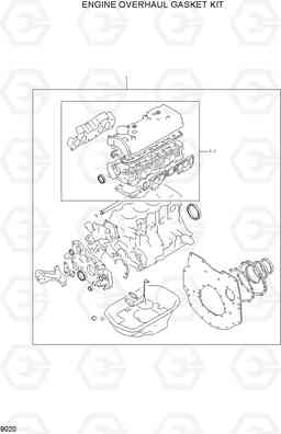 9020 ENGINE OVERHAUL GASKET KIT HLF15/18II, Hyundai