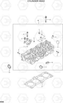 9040 CYLINDER HEAD HLF15/18II, Hyundai