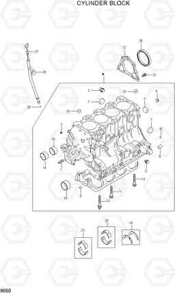 9050 CYLINDER BLOCK HLF15/18II, Hyundai