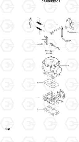 9140 CARBURETOR HLF15/18II, Hyundai