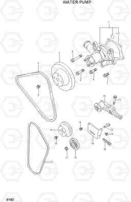 9160 WATER PUMP HLF15/18II, Hyundai