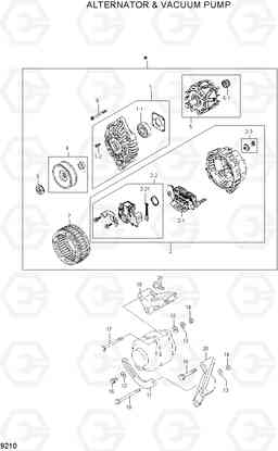 9210 ALTERNATOR & VACUUM PUMP HLF15/18II, Hyundai