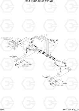 3040 TILT HYDRAULIC PIPING HLF15/18-5, Hyundai