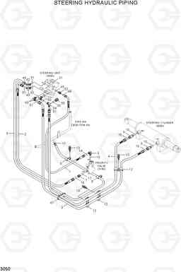 3050 STEERING HYDRAULIC PIPING HLF15/18-5, Hyundai