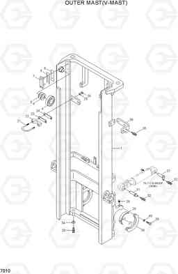 7010 OUTER MAST(V-MAST, STD) HLF15/18-5, Hyundai