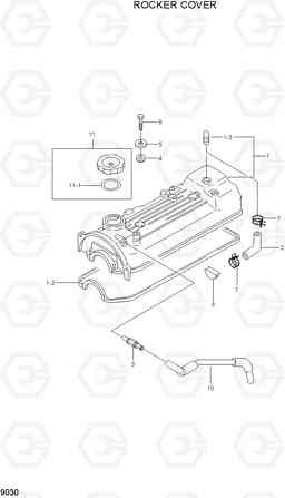 9030 ROCKER COVER HLF15/18-5, Hyundai