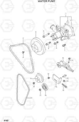 9160 WATER PUMP HLF15/18-5, Hyundai