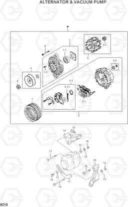 9210 ALTERNATOR & VACUUM PUMP HLF15/18-5, Hyundai