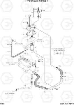 3030 HYDRAULIC PIPING 1 HLF15/18CIII, Hyundai