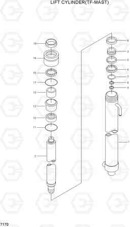 7170 LIFT CYLINDER(TF-MAST) HLF15/18CIII, Hyundai