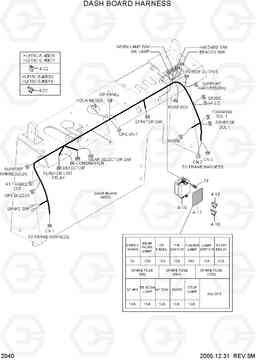 2040 DASH BOARD HARNESS HLF15/18C-5, Hyundai